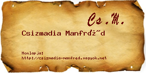 Csizmadia Manfréd névjegykártya
